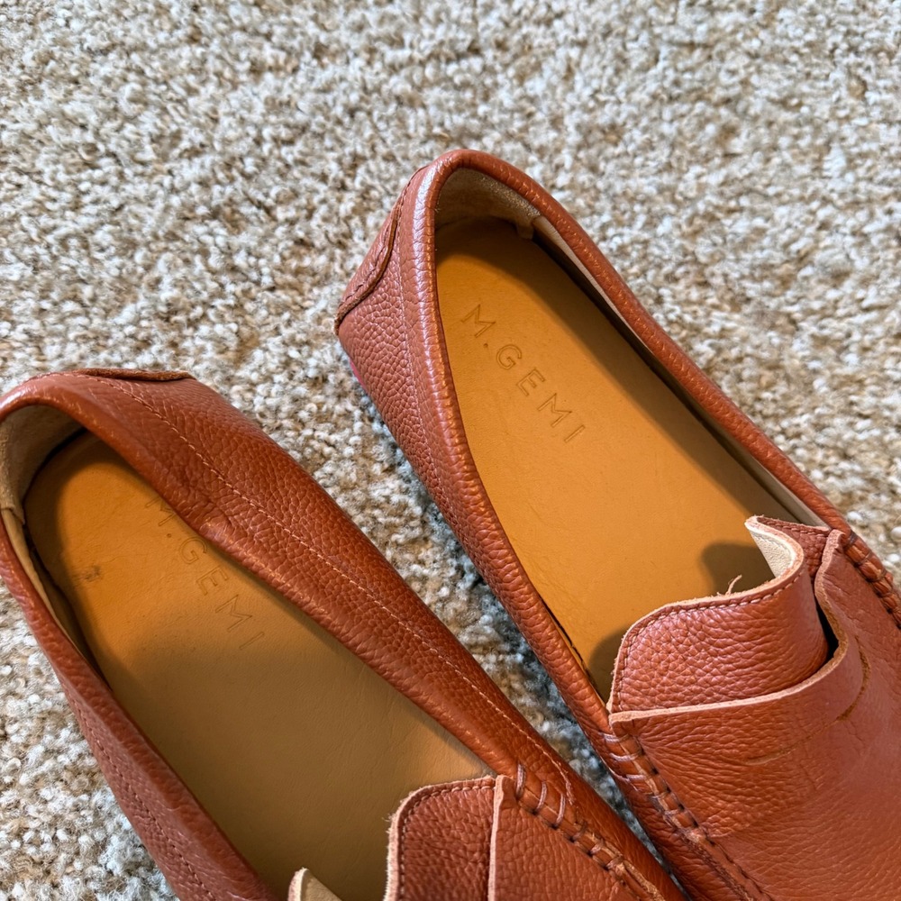 M.Gemi The Pastoso Uomo driving loafers 43 moccasin leather classic preppy - Picture 3 of 9